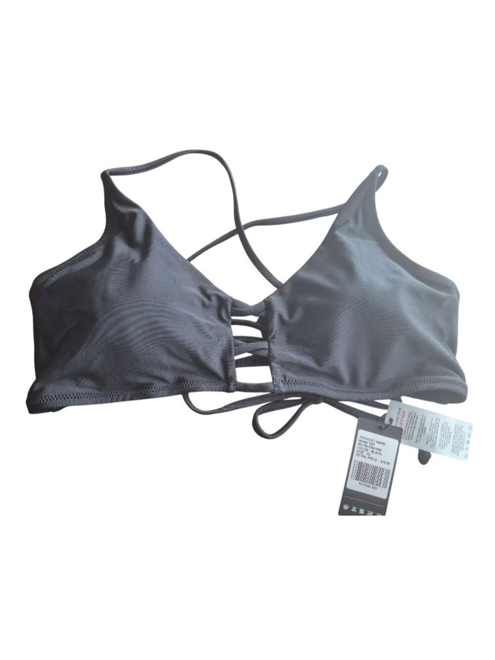 Relleciga Black Bikini Top Size XL